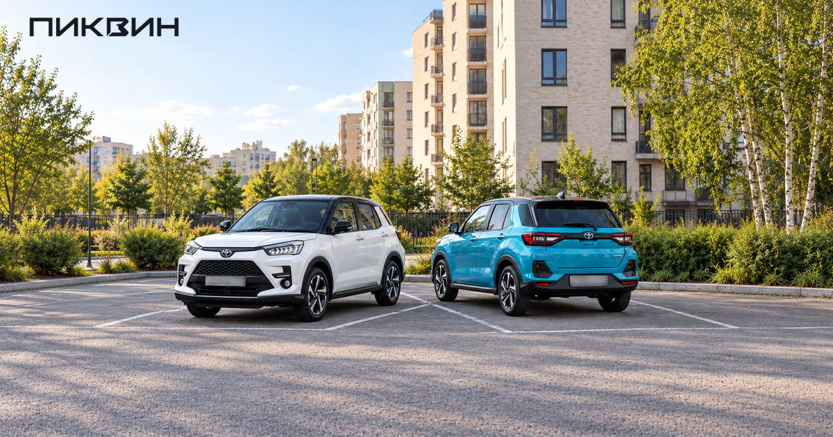 Две японские Toyota Raize: e-SMART Hybrid и бензиновая версия.