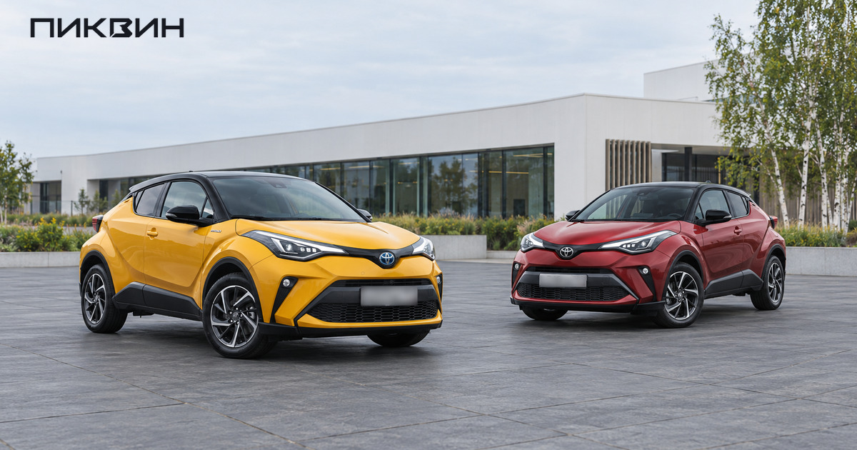 Китайские Toyota C-HR первого поколения: гибридная и бензиновая версии.