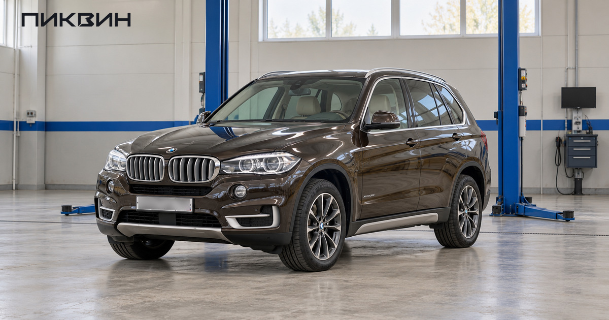 BMW X5 F15 на диагностическом посту перед проверкой