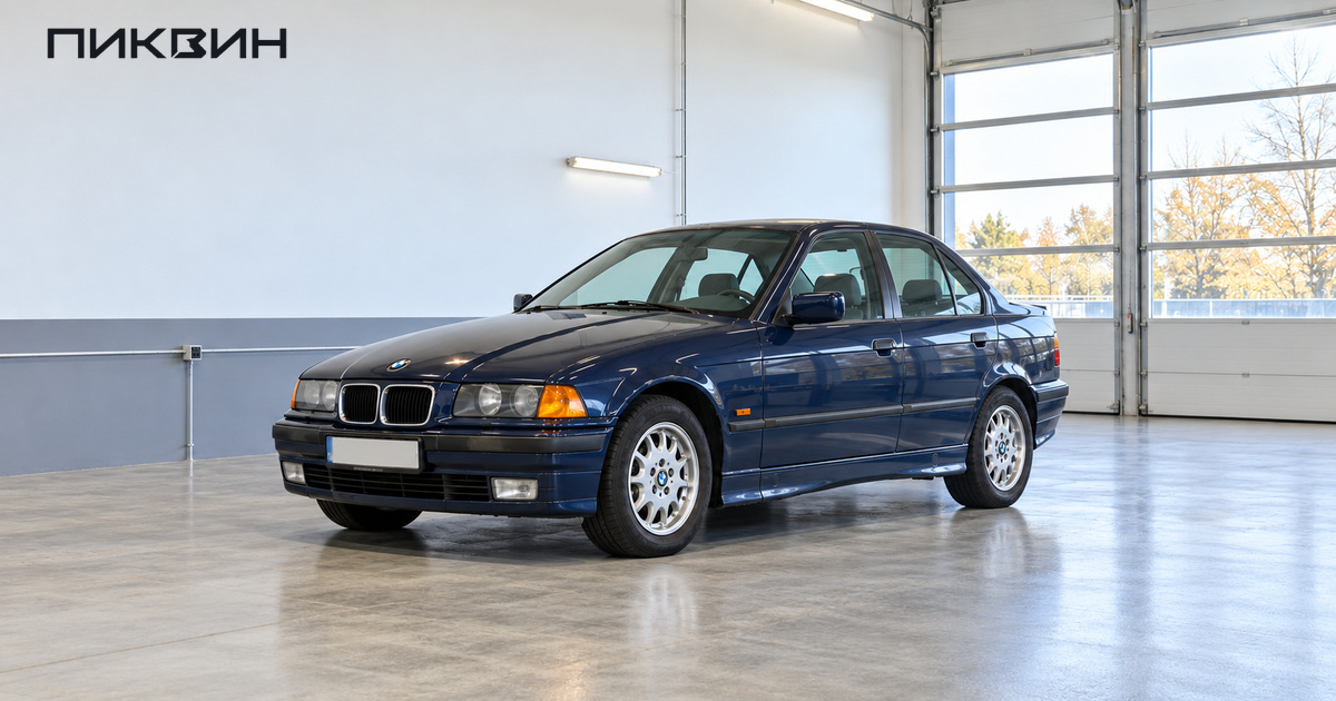 BMW 3 серии E36 в осмотровом зале перед проверкой кузова