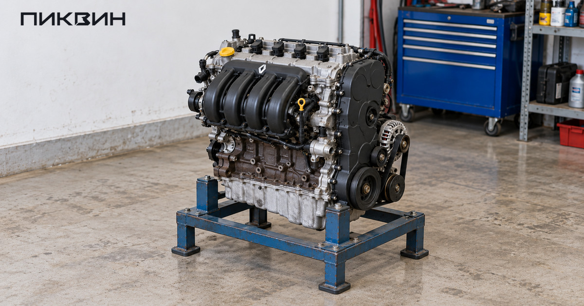 Двигатель Renault K4M с четырьмя катушками и закрытым кожухом ременного ГРМ