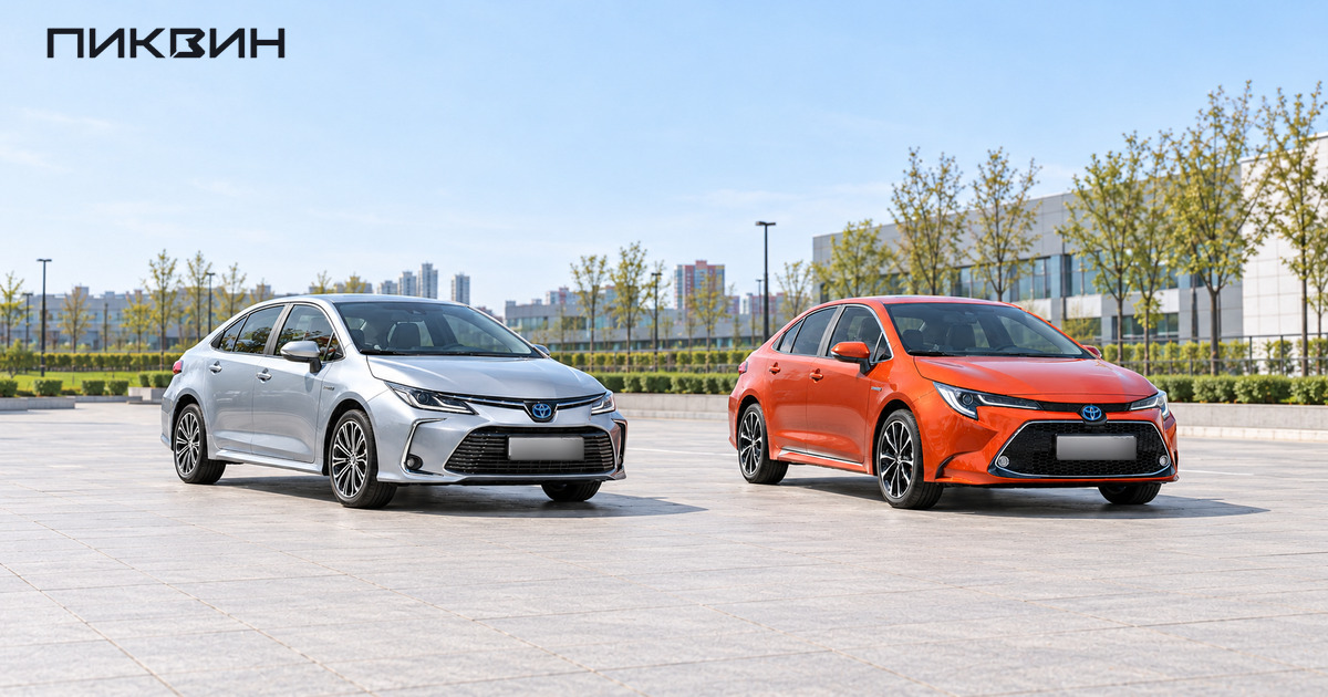 Китайские Toyota Corolla Prestige и Levin Sporty стоят рядом для сравнения исполнений