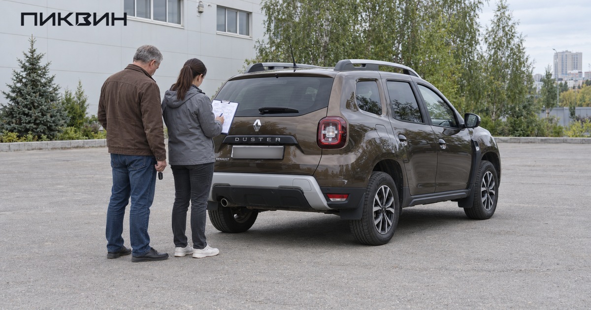 Осмотр автомобиля перед выбором условий продажи
