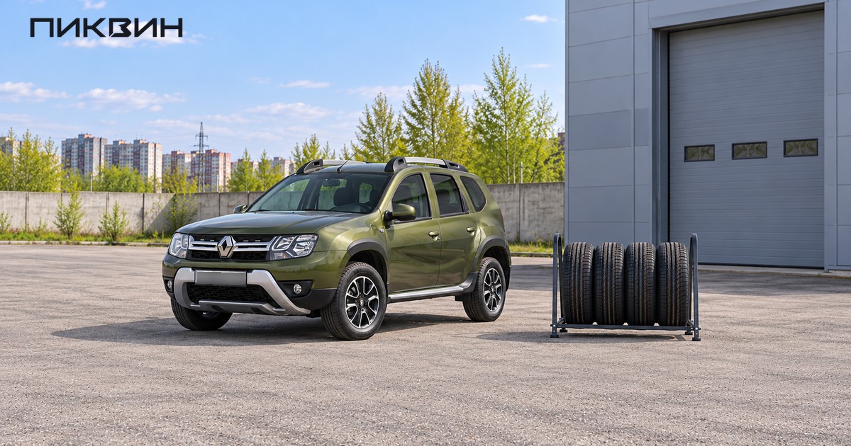 Условная иллюстрация осмотра Renault Duster перед покупкой.