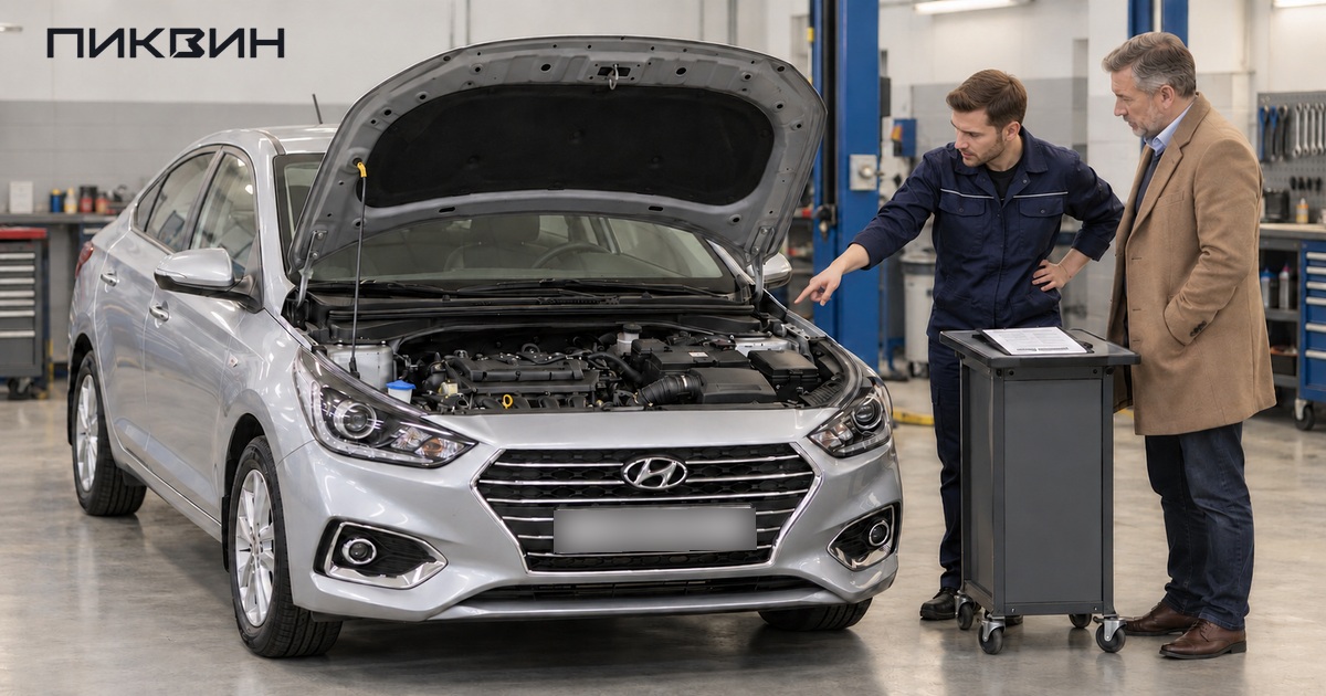 Независимый осмотр подержанного Hyundai Solaris 2018 года перед покупкой.