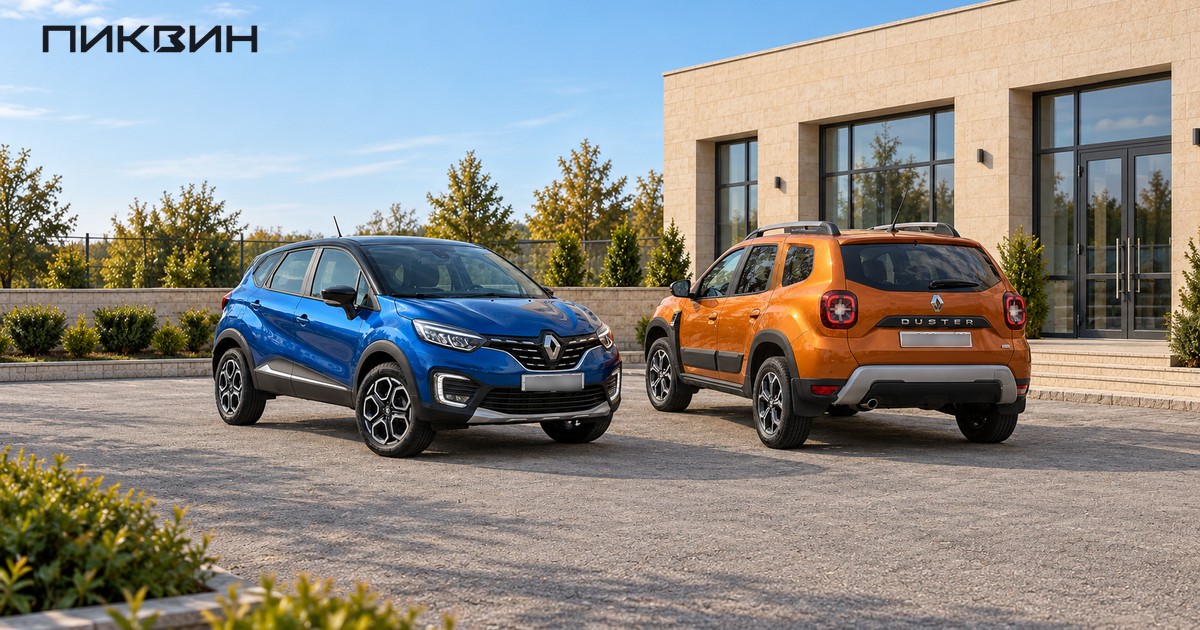 Целые российские Renault Kaptur и Duster второго поколения на отдельных местах
