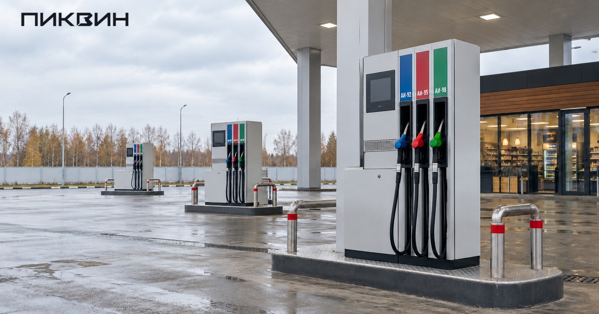 Топливо АИ-92, АИ-95 и АИ-98 на колонке автозаправочной станции.