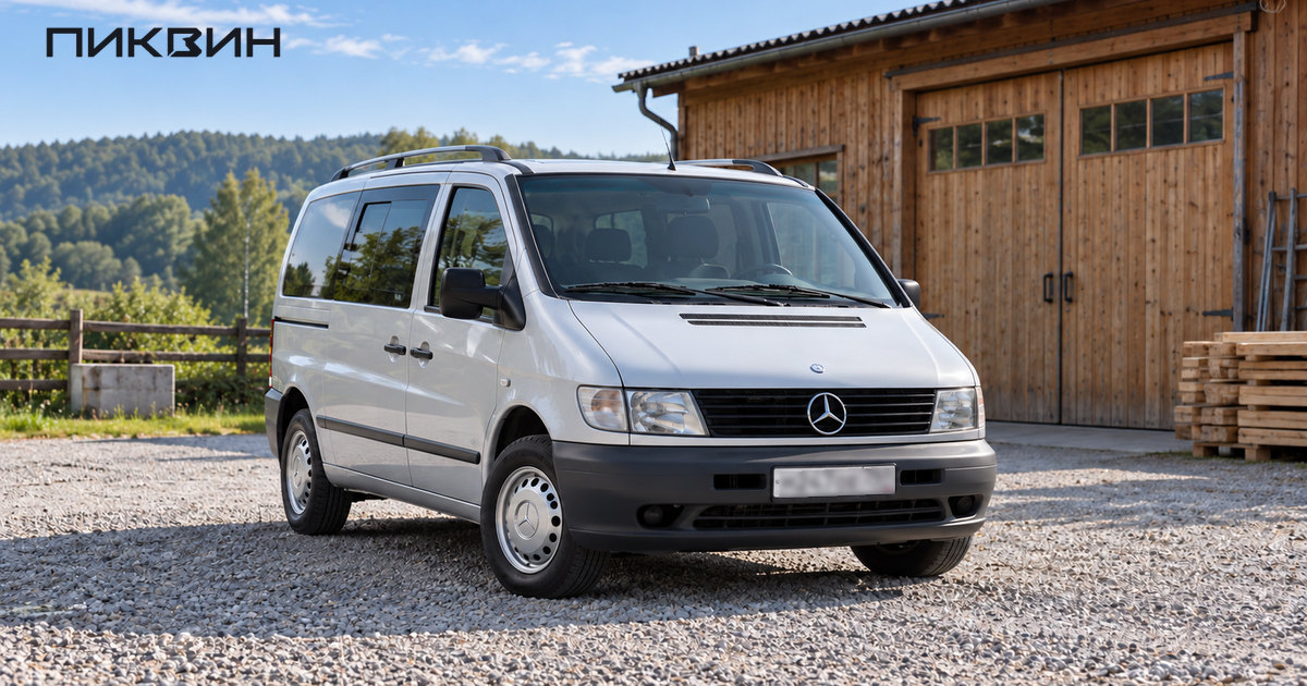 Mercedes-Benz Vito W638 первого поколения с закрытыми дверями.