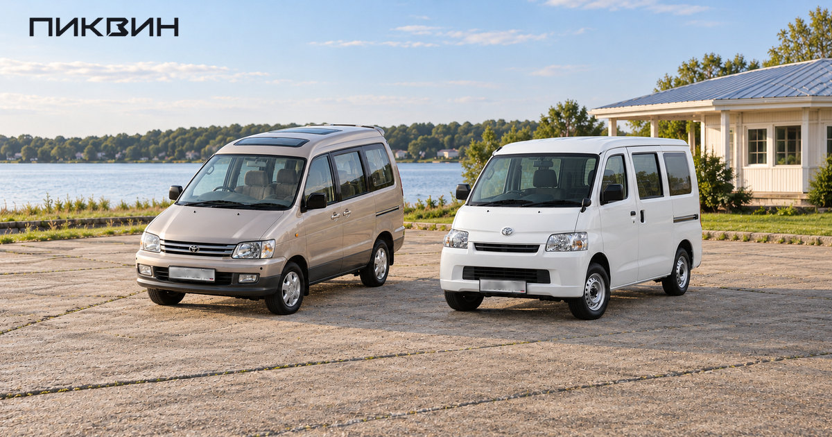 Toyota Town Ace Noah и коммерческий Lite Ace Van разных семейств.