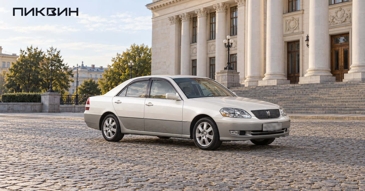 Светлый Toyota Mark II X110 в штатном исполнении.