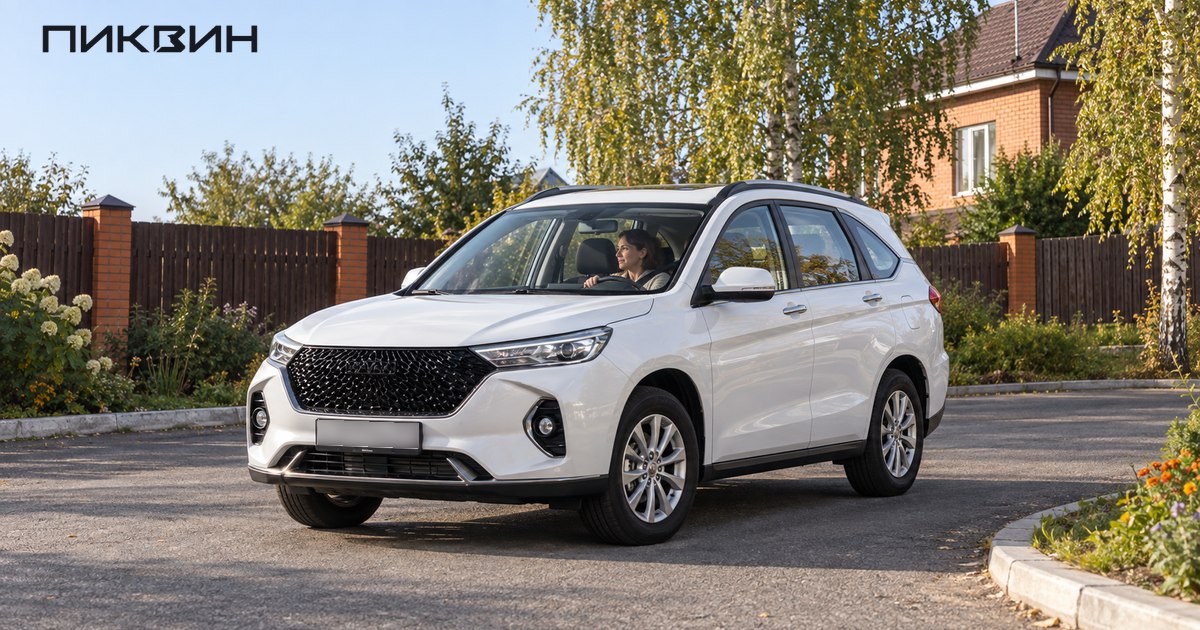 Проверка плавного маневрирования Haval M6 PLUS на небольшой придомовой площадке.