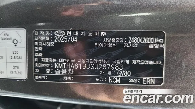 Genesis GV80 2.5T Бензин AWD — Фото автомобиля 21