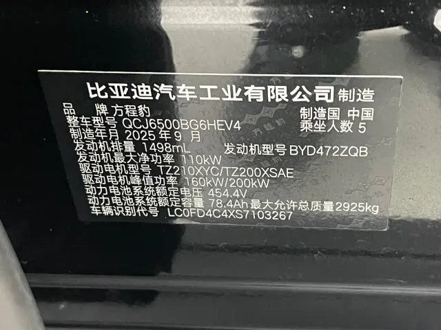 BYD FangChengBao Titanium 7 — Фото автомобиля 21