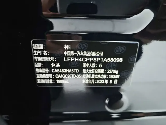Hongqi Hongqi HS5 2023 2.0T 4WD Flag Leader Pro — Фото автомобиля 20
