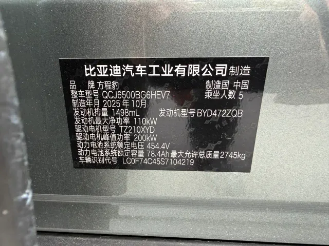 BYD FangChengBao Titanium 7 — Фото автомобиля 11